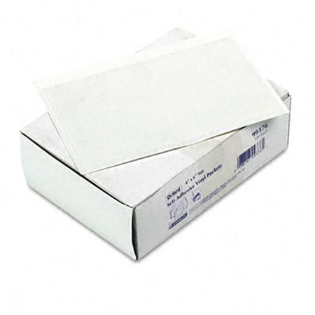 Esselte Pendaflex Esselte Pendaflex 99376 Self-Adhesive Vinyl Pockets  4 x 6  Clear Front/White Backing  100/box 99376